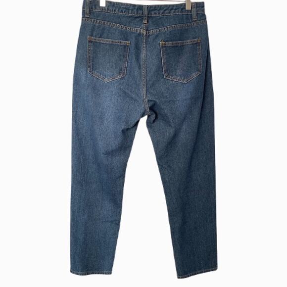 Boohoo Blue High Rise Mom Jeans Sz 8 - Picture 2 of 7